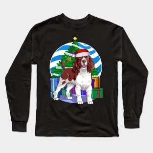 English Springer Spaniel Cute Santa Christmas Gift Long Sleeve T-Shirt